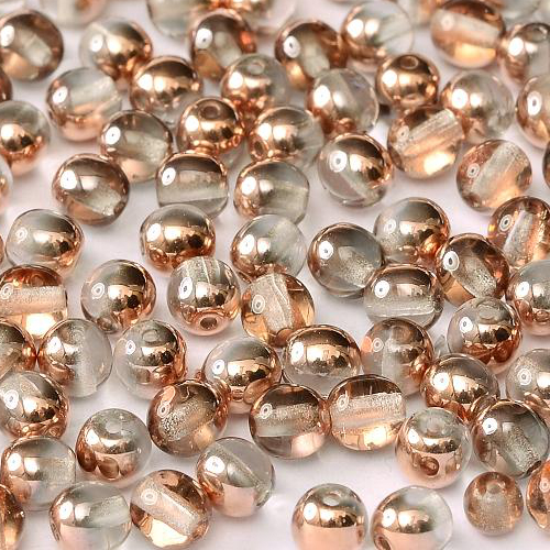 8mm Druk (Round) Bead - Crystal Capri Gold - 00030-27101