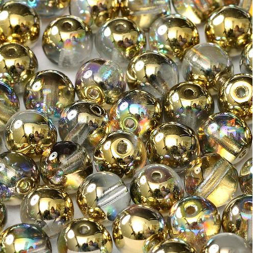 8mm Druk (Round) Bead - Crystal Golden Rainbow - 00030-98536