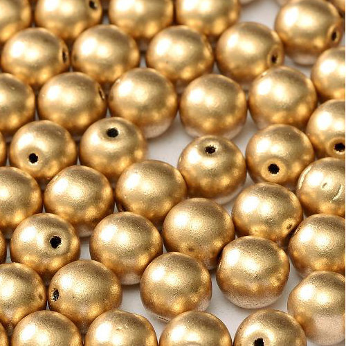 8mm Druk (Round) Bead - Aztec Gold  - 01710 