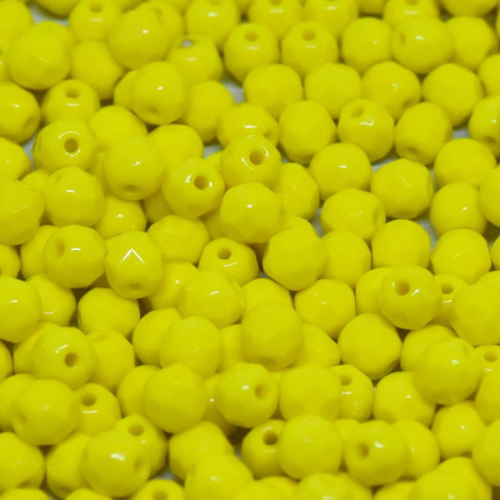 4mm Fire Polish Bead - Lemon  - 83120