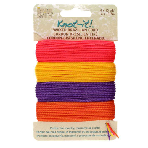 2 Ply Waxed Polyester Cord - PLY04-MIX16 - Summer Sunset