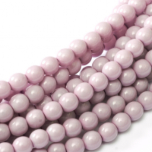 10mm Czech Glass Pearl - 50 Bead Strand - Lilac - Shiny - 48224