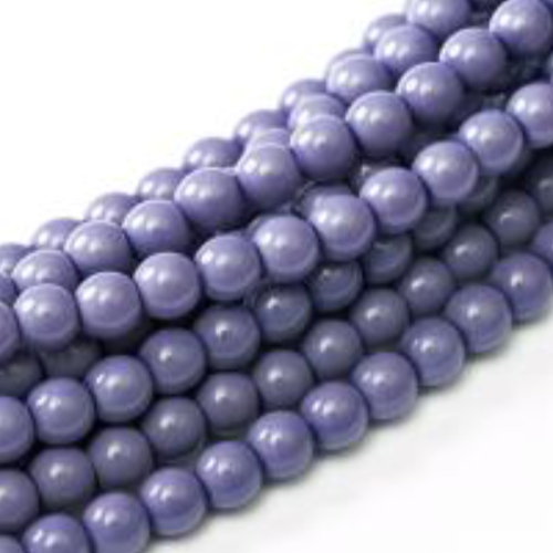 10mm Czech Glass Pearl - 50 Bead Strand - Light Plum - Shiny - 48257