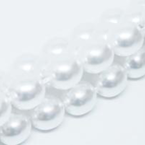 2mm Czech Glass Pearl - 150 Bead Strand - White - Shiny - 12025