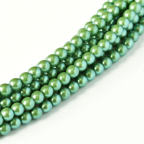 3mm Czech Glass Pearl - 150 Bead Strand - Evergreen - Pearl Shell - 30008