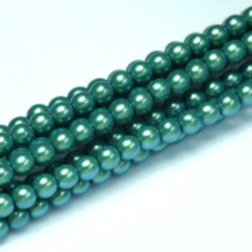 3mm Czech Glass Pearl - 150 Bead Strand - Peppermint - Pearl Shell - 30020