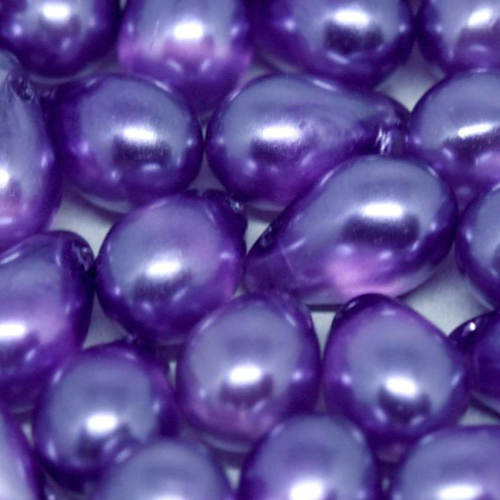 6mm x 9mm Czech Glass Side Drilled Tear Drop Pearl - Crystal Lavender - 00030-63295