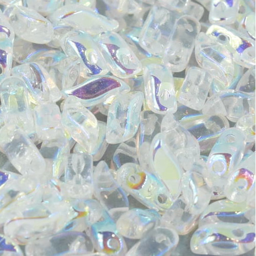 3mm x 7mm Storm Duo 2 Hole Bead - Crystal AB Full - 00030-28701