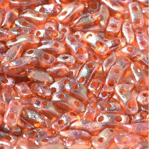 3mm x 7mm Storm Duo 2 Hole Bead - Crystal Etched Apricot Medium Full - 00030-29183