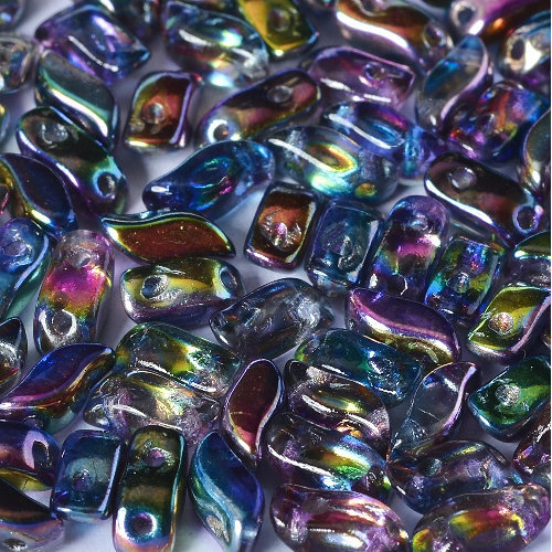 3mm x 7mm Storm Duo 2 Hole Bead - Crystal Magic Blue - 00030-95100