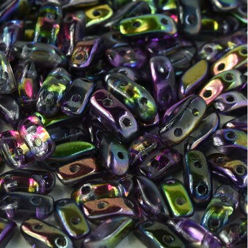  Storm Duo 2 Hole Bead - Crystal Magic Purple - 00030-95500