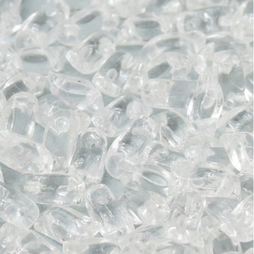 3mm x 7mm Storm Duo 2 Hole Bead - Crystal  - 00030