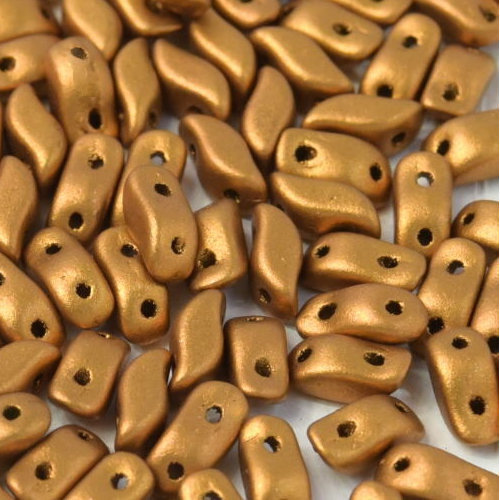  Storm Duo 2 Hole Bead -  Brass Gold - 01740