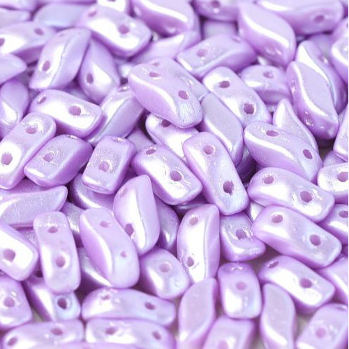 3mm x 7mm Storm Duo 2 Hole Bead - Alabaster Pastel Light Rose - 02010-25011