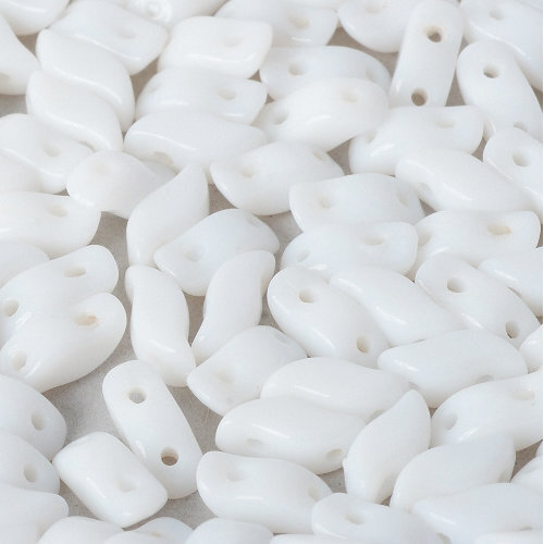 3mm x 7mm Storm Duo 2 Hole Bead - Chalk White  - 03000