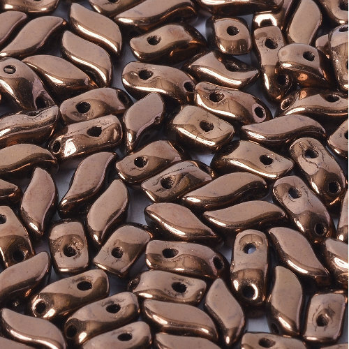 3mm x 7mm Storm Duo 2 Hole Bead - Jet Bronze - 23980-14415