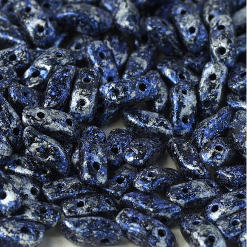  Storm Duo 2 Hole Bead - Jet Tweedy Blue - 23980-45706