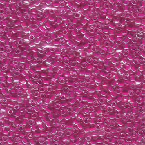 Miyuki 10/0 Triangle Bead - TR10-1110 - Fuchsia Lined Crystal