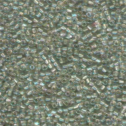 Miyuki 10/0 Triangle Bead - TR10-1135 - Foam Green Lined Crystal