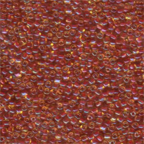 Miyuki 10/0 Triangle Bead - TR10-1163 - Cranberry Lined Topaz AB