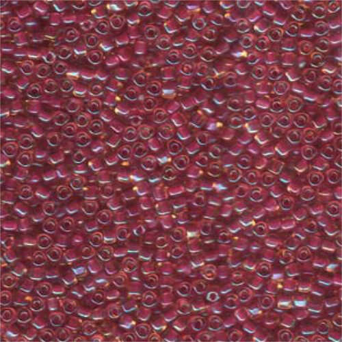 Miyuki 10/0 Triangle Bead - TR10-1164 - Topaz Lined Cranberry AB