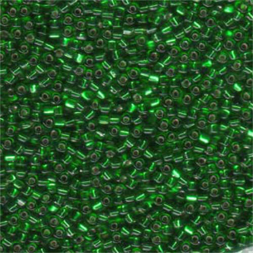 Miyuki 10/0 Triangle Bead - TR10-1802 - Silver Lined Green