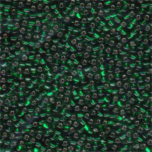 Miyuki 10/0 Triangle Bead - TR10-1806 - Silver Lined Dark Green