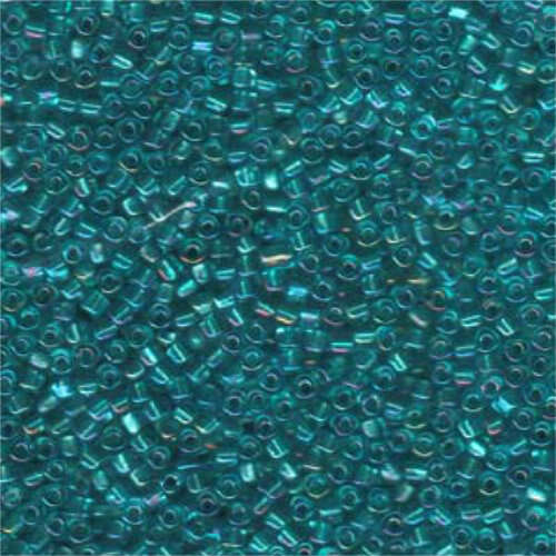 Miyuki 10/0 Triangle Bead - TR10-1822 - Light Blue Lined Teal 