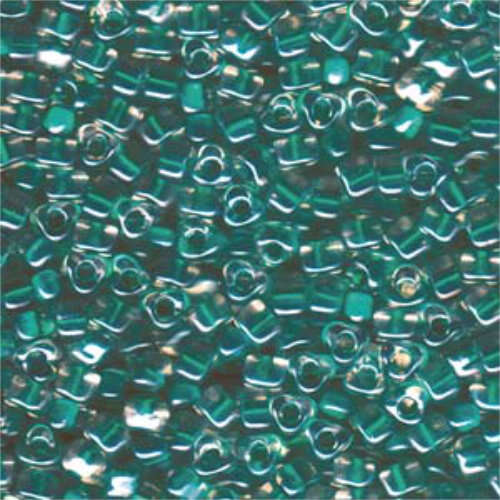 Miyuki 5/0 Triangle Bead - TR5-1555 - Green Lined Crystal AB