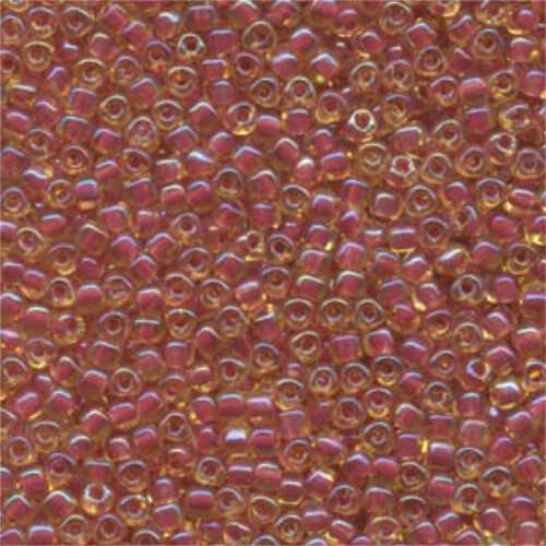 Miyuki 8/0 Triangle Bead - TR8-1164 - Topaz Lined Cranberry AB