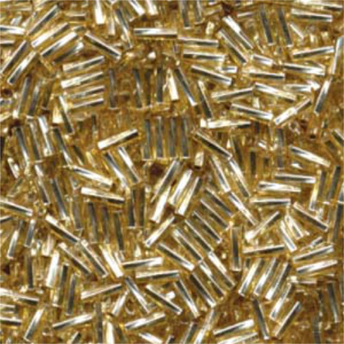 Miyuki 6mm x 2mm Twisted Bugle Bead - TW206-3 - Silver Lined Gold