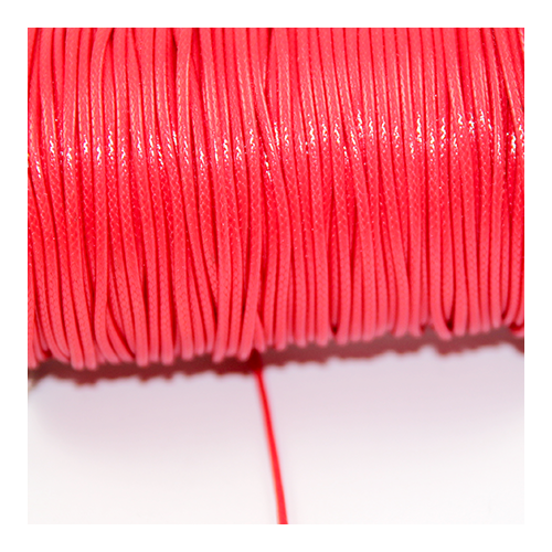 1.5mm Waxed Cotton Cord - Red