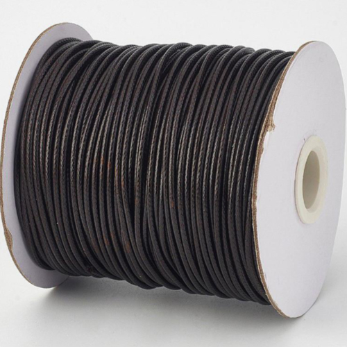 1mm Dark Brown Korean Waxed Cotton Cord