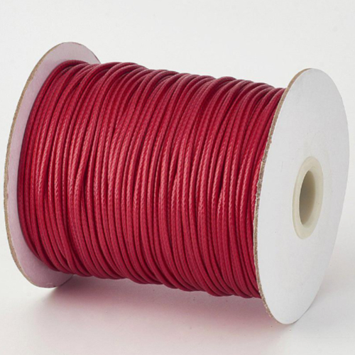 1mm Dark Red Korean Waxed Cotton Cord