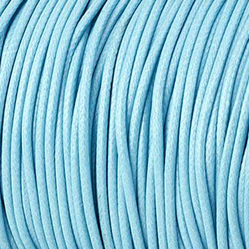 1mm Light Blue Korean Waxed Cotton Cord