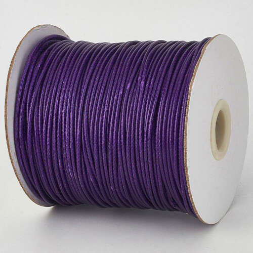 1mm Purple Korean Waxed Cotton Cord